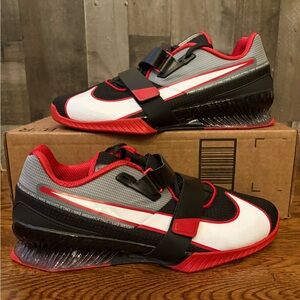 Nike Romaleos 4 Black Red White Weightlifting Shoes Men's Size 14 CD3463-003
